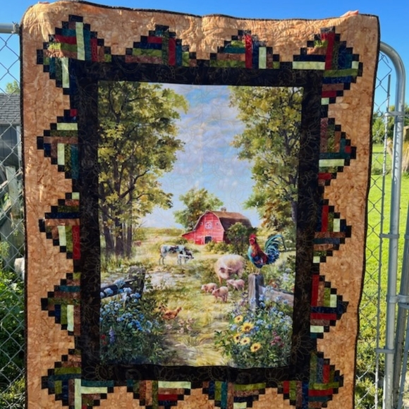 Handmade twin quilt - Picture 2 of 3